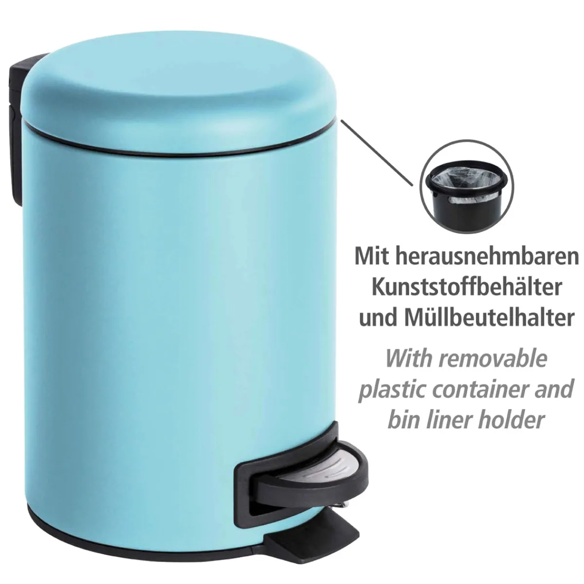 Clearance Wenko Treteimer Mod. Leman , blau 3 ltr.
