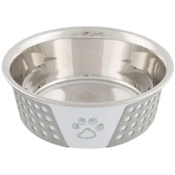 Trixie Napf Edelstahl Silikon weiß/gr 0,75l/17 cm