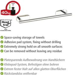 Best Wenko Turbo-Loc Badetuchst ange 40 cm OreaShine