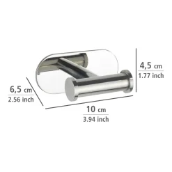Wenko Turbo-Loc Wandhaken Duo Orea Shine Edels
