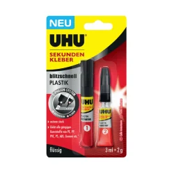 Hot UHU Sekundenkleber Plastik 2 g und 3 ml