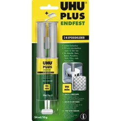 Clearance UHU Zwei-Komponenten-Klebstoff plus endfest Doppelkammerspritze 25 g