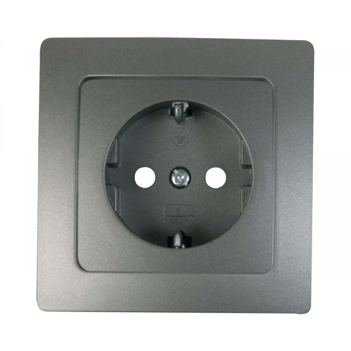 New Unitec Steckdose Monaco mit Kindersicherung silber