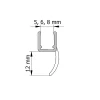 Sale Schulte Universal Dichtleiste senkrecht für DK5,6,8 mm / 2000 mm Breite Dichtelippe 12