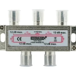 Outlet Schwaiger Univ. Verteiler 4-fach silber