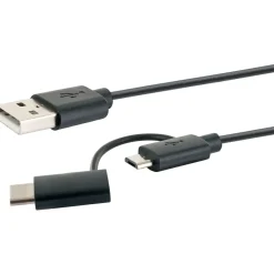 Sale Schwaiger USB 3.1 A-kabel C St./2.0 Micro B St -2.0 A St. 1m sw
