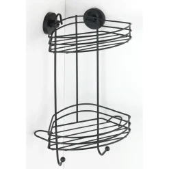 New Wenko Vacuum-Loc Eckregal 2 Etagen schwarz