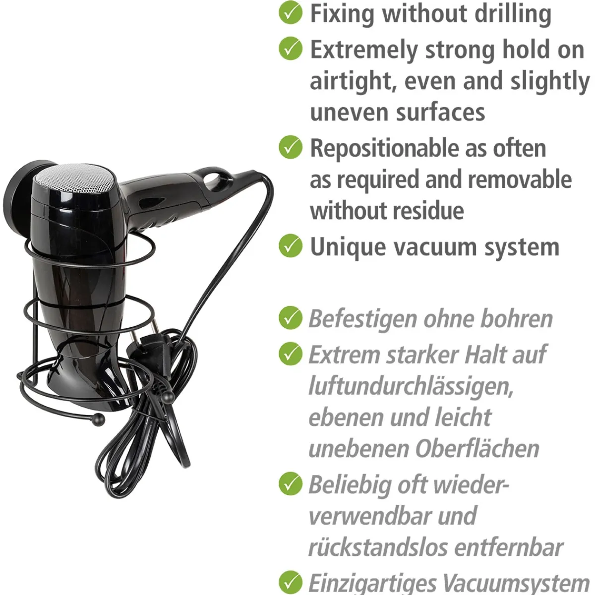 Discount Wenko Vacuum-Loc Haartrocknerh. Milazzoschwa.
