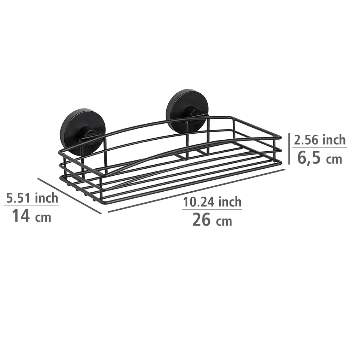 Best Wenko Vacuum-Loc Wandablage schwarz
