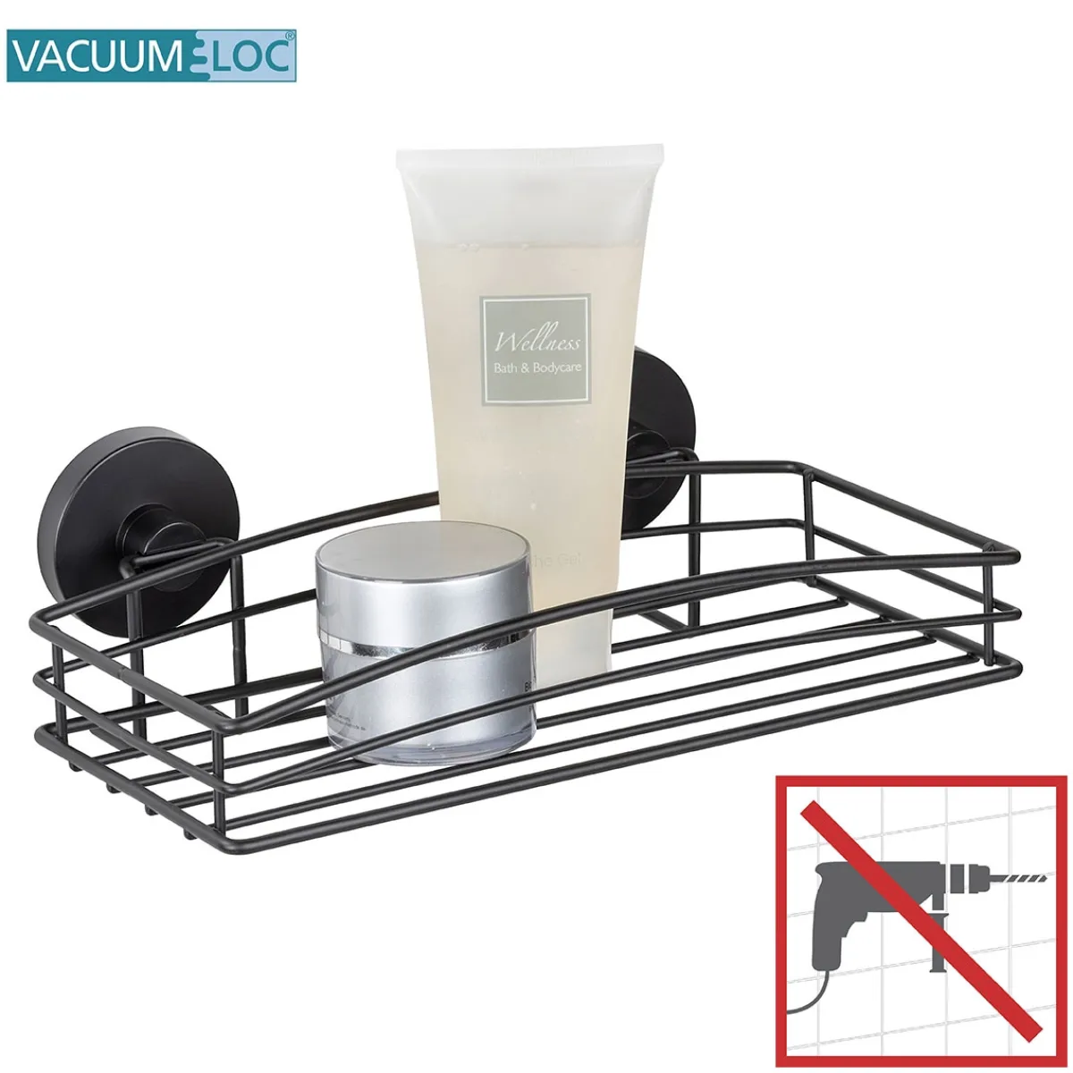 Best Wenko Vacuum-Loc Wandablage schwarz
