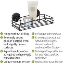 Best Wenko Vacuum-Loc Wandablage schwarz