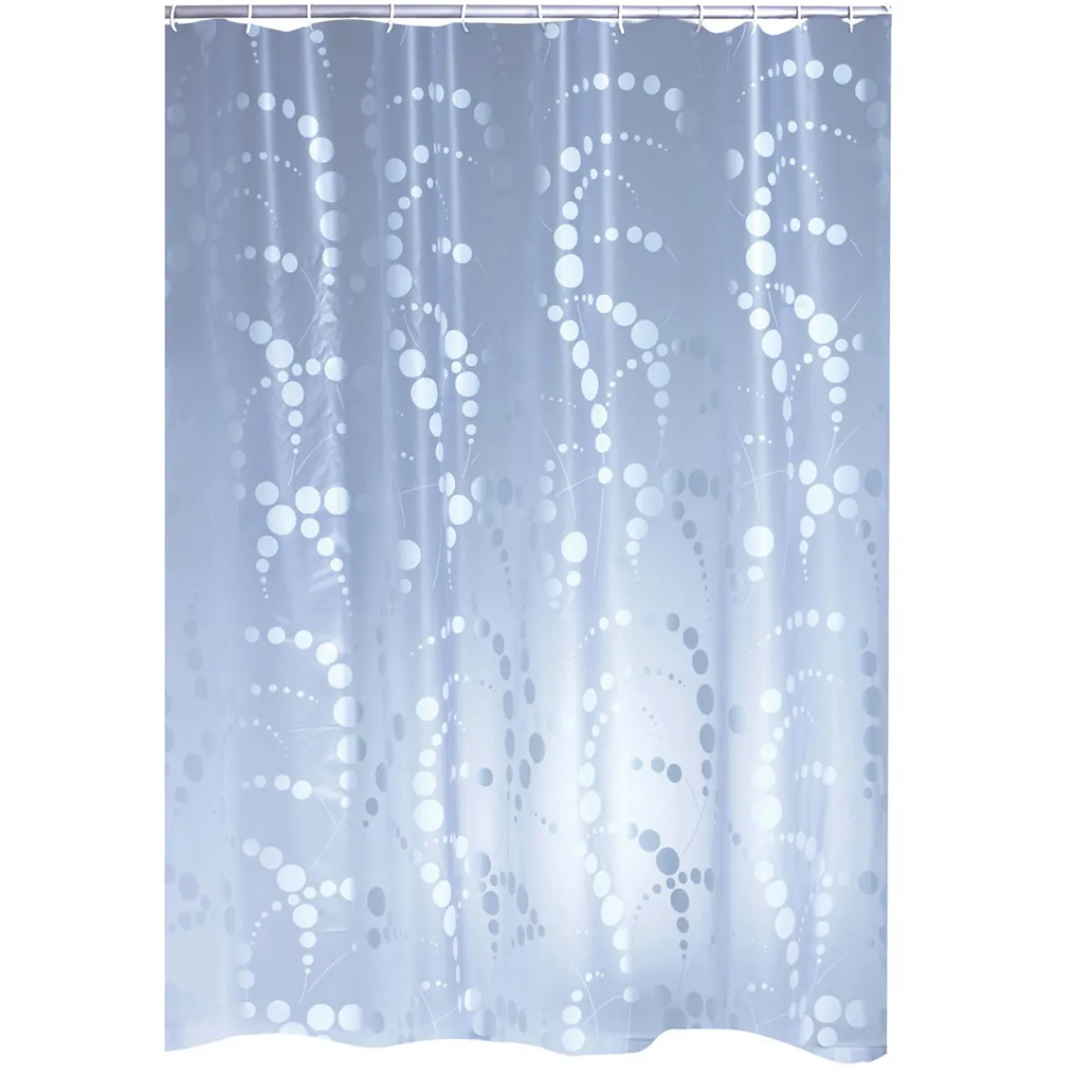 Clearance Valblue Duschvorhang Dots Folie 180 x 200 cm weiß