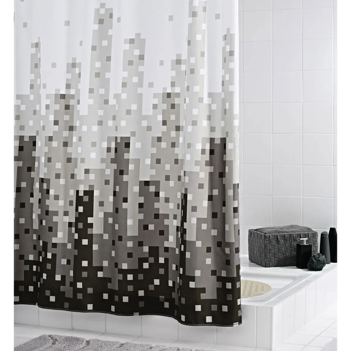 New Valblue Duschvorhang Skyline Textil 180 x 200 cm