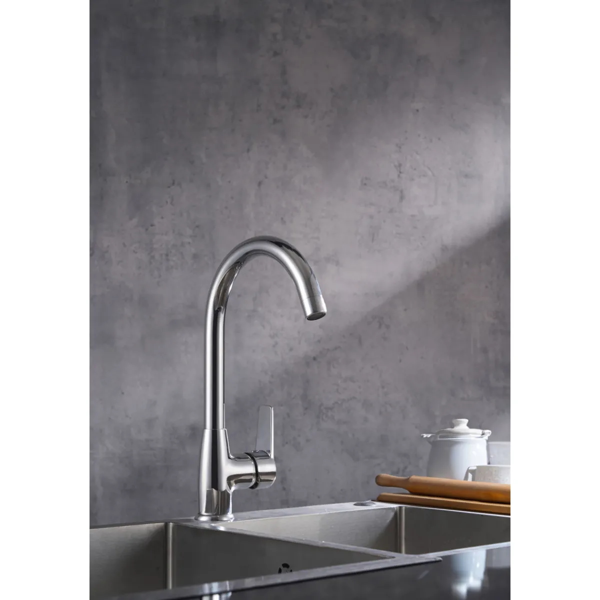 Hot Valblue Spültischarmatur Lima 2.0 chrom schwenkbarer Auslauf Wassersparkartusche