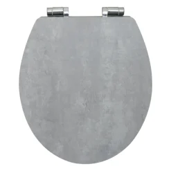 Valblue WC-Sitz Cement Betonoptik MDF-Holzkern Absenkautom. Metallscharn.