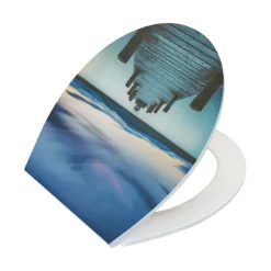 Online Valblue WC-Sitz Pier Curving Print Durop., Absenkautomatik, abehmbar per Knopfdruck