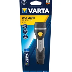 Clearance Varta LED-Taschenlampe Day Light Multi LED F10 mit Batterien schwarz