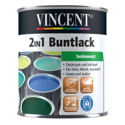 Clearance Vincent 2in1 Buntlack Hellelfenbein seidenmatt 750 ml