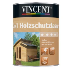 Online Vincent 2in1 Holzschutzlasur Nussbaum L