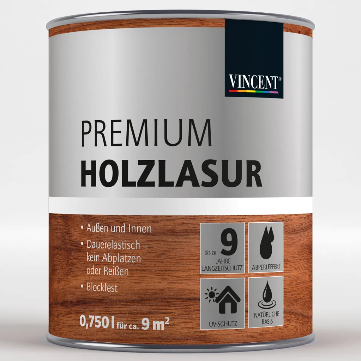 Hot Vincent Premium Holzlasur Grau L