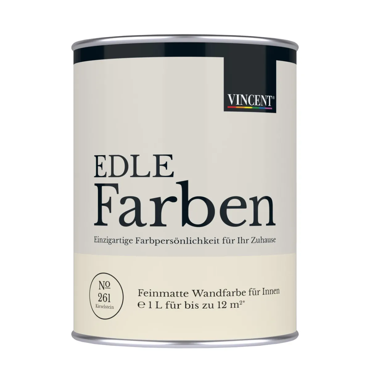 Vincent Wandfarbe EDLE Farben Kieselstein matt 1,0 L