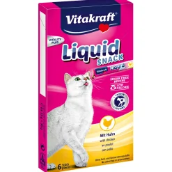 New Vitakraft Katzensnack Liquid SNACK Huhn und Taurin 6 x 15 g