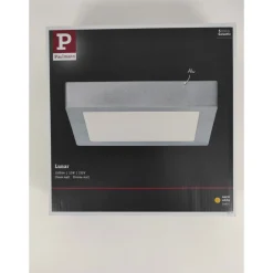New Paulmann WallCeiling Lunar LED-Panel 225x225 mm15,4W 230V Chrom matt Alu
