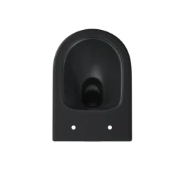 New sanicomfort Wand-WC-Set Nakia mattschwarz spuelrand-los inkl. Deckel m. Absenkautomatik