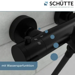 Sale Schütte Wannentherm. London,schwarz-matt, 1/2Verbruehschutz und Wassersparfunktion