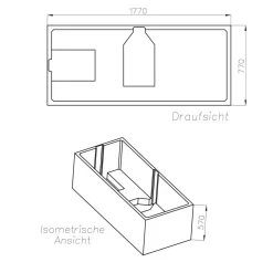 New Ottofond Wannentraeger zu Rosa 180x80cm