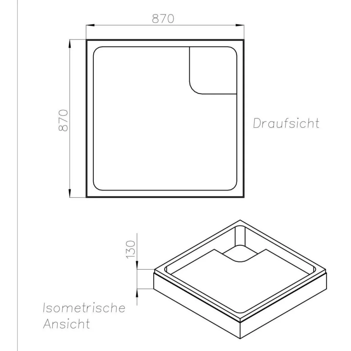 Best Ottofond Wannenträger quadratisch 90x90 cm