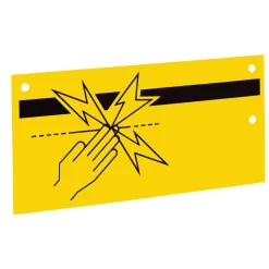 Hot Warnschild für Elektrozaun 10 x 20 cm gelb