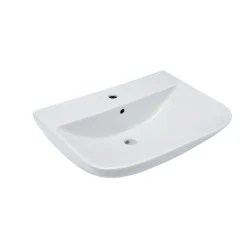 Best sanicomfort Waschtisch Rivo, Breite 60cm,Tiefe 45cm,matt weiss, mit Ueberlauf u. Hahnloch