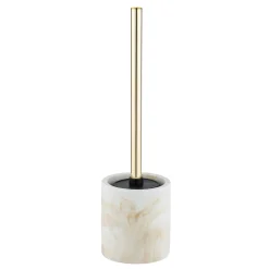 Wenko WC-Garnitur Mod. Odos, weiss/gold