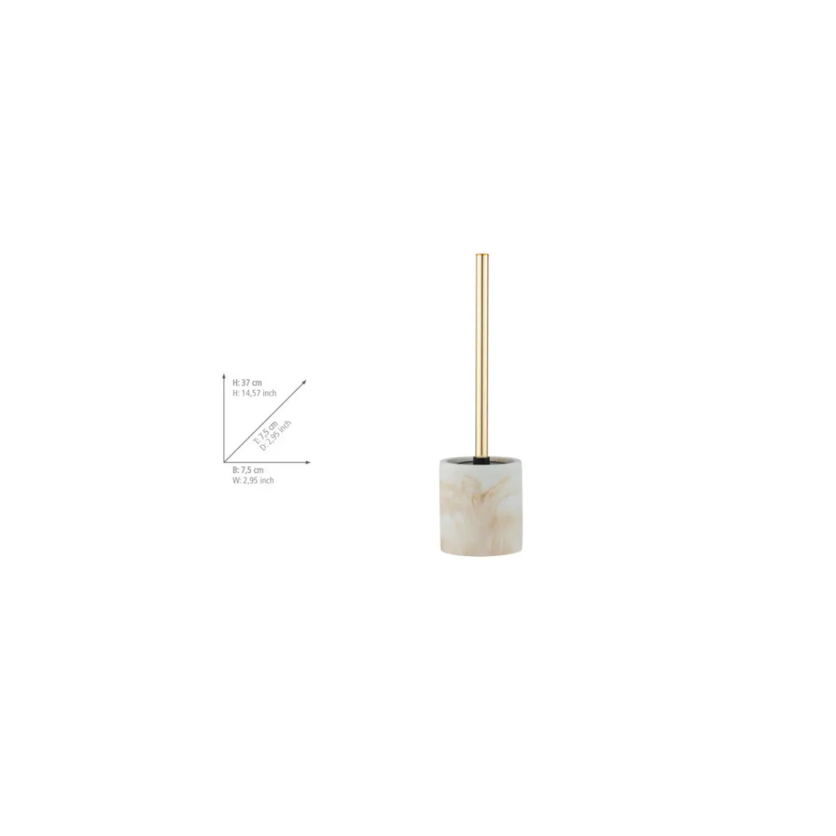 Wenko WC-Garnitur Mod. Odos, weiss/gold