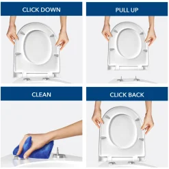 Clearance WC Sitz Bemis Click&Clean Classic weiß