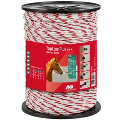 Sale Weidezaunseil TopLine Plus 400 m Durchmesser 6 mm rot-weiß