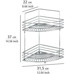 Wenko Eckwandablage Milano mit 2 Etagen chrom