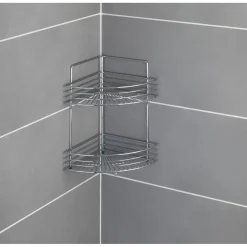 Wenko Eckwandablage Milano mit 2 Etagen chrom