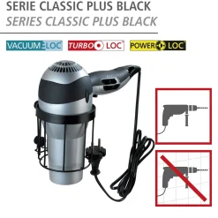 Discount Wenko Haartrocknerhalter Classic Plus Black