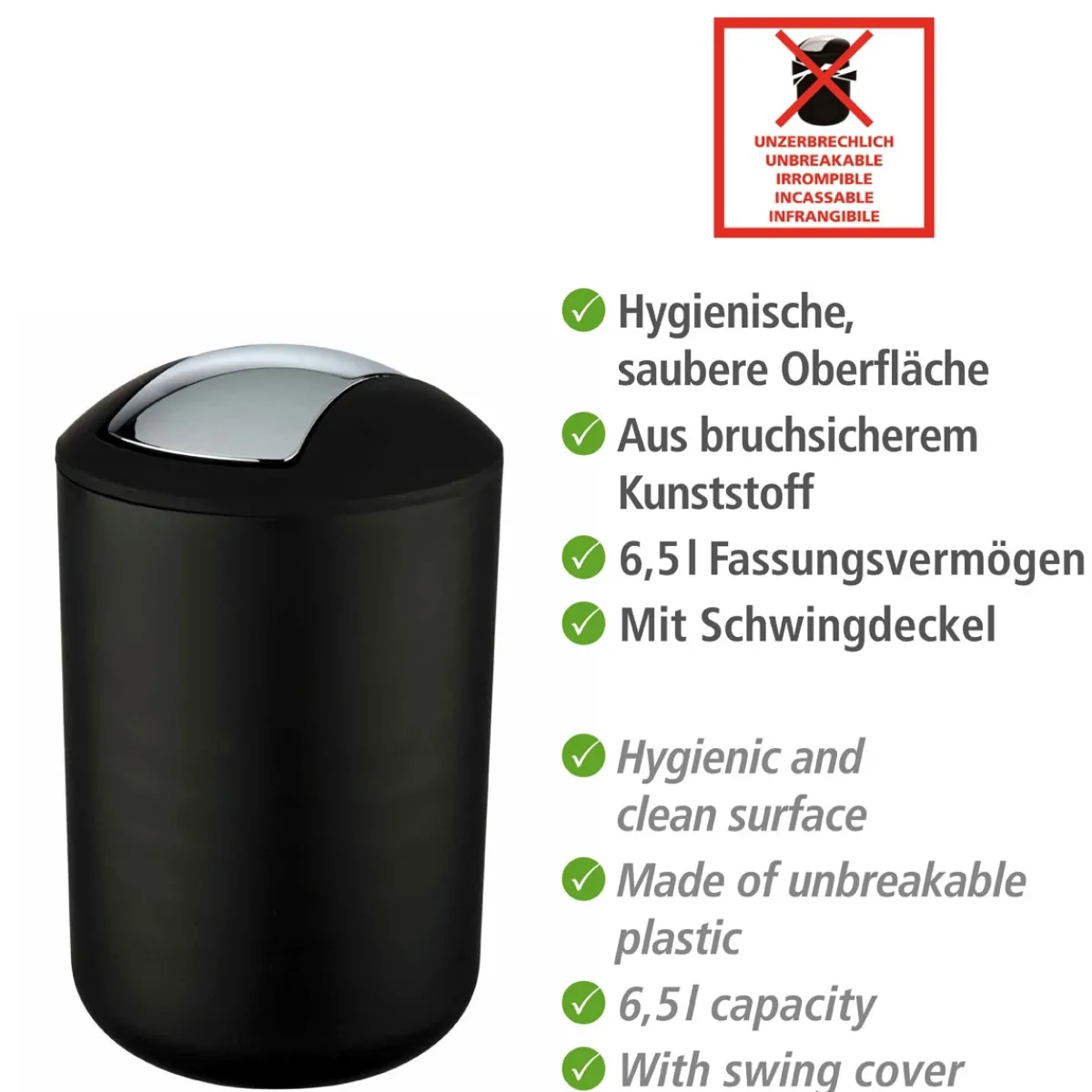 Outlet Wenko Schwingdeckeleimer Brasil L 6,5 L