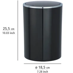 Outlet Wenko Schwingdeckeleimer Inca schwarz 5 L