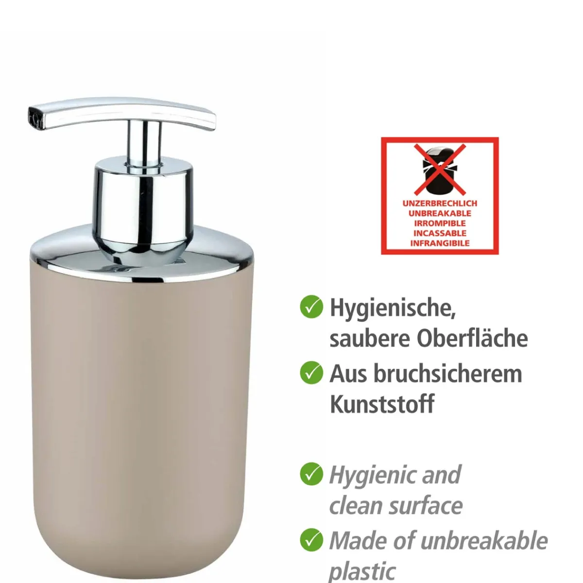 Wenko Seifenspender Brasil taupe 320 ml