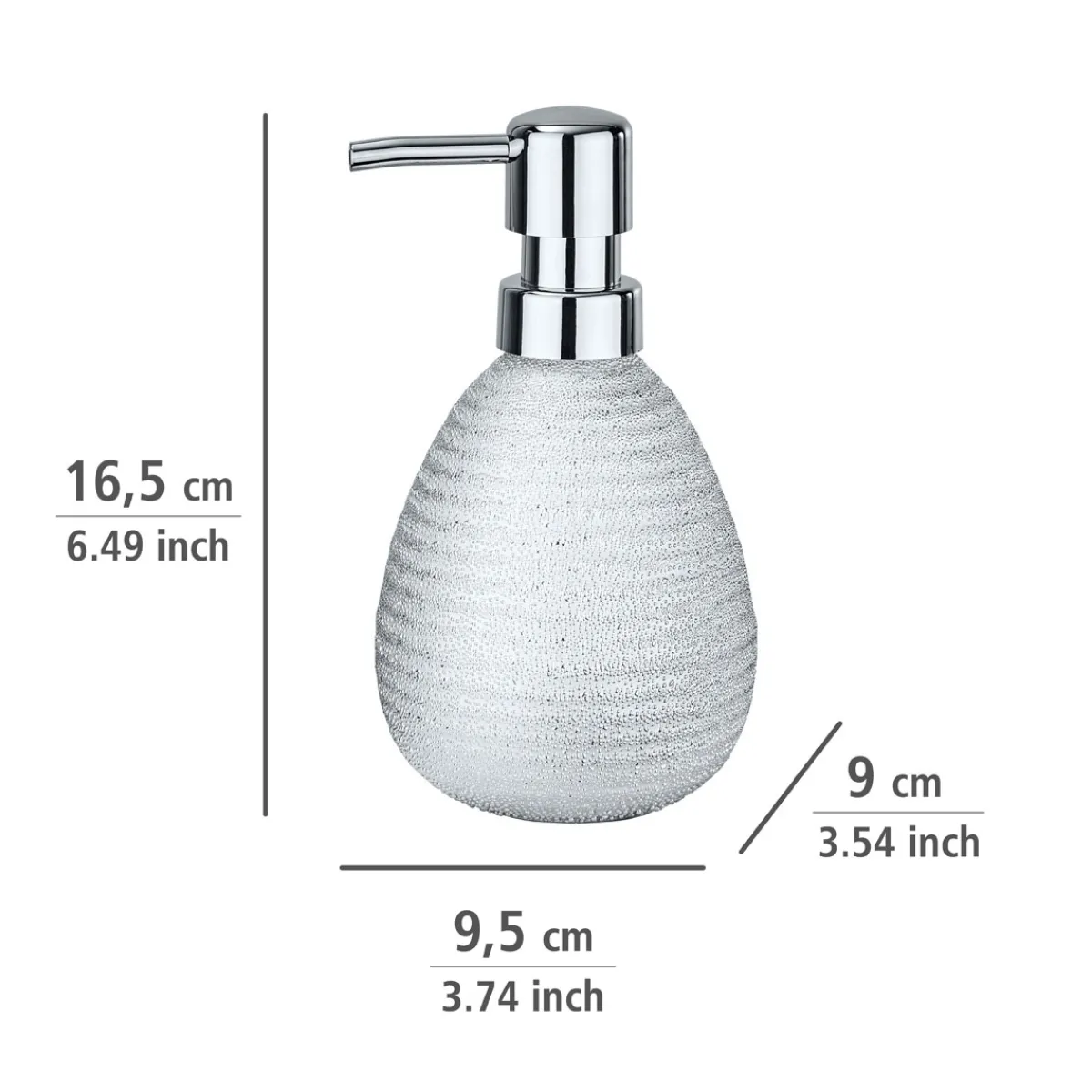 Best Wenko Seifenspender Polaris Juwel silber 390 ml