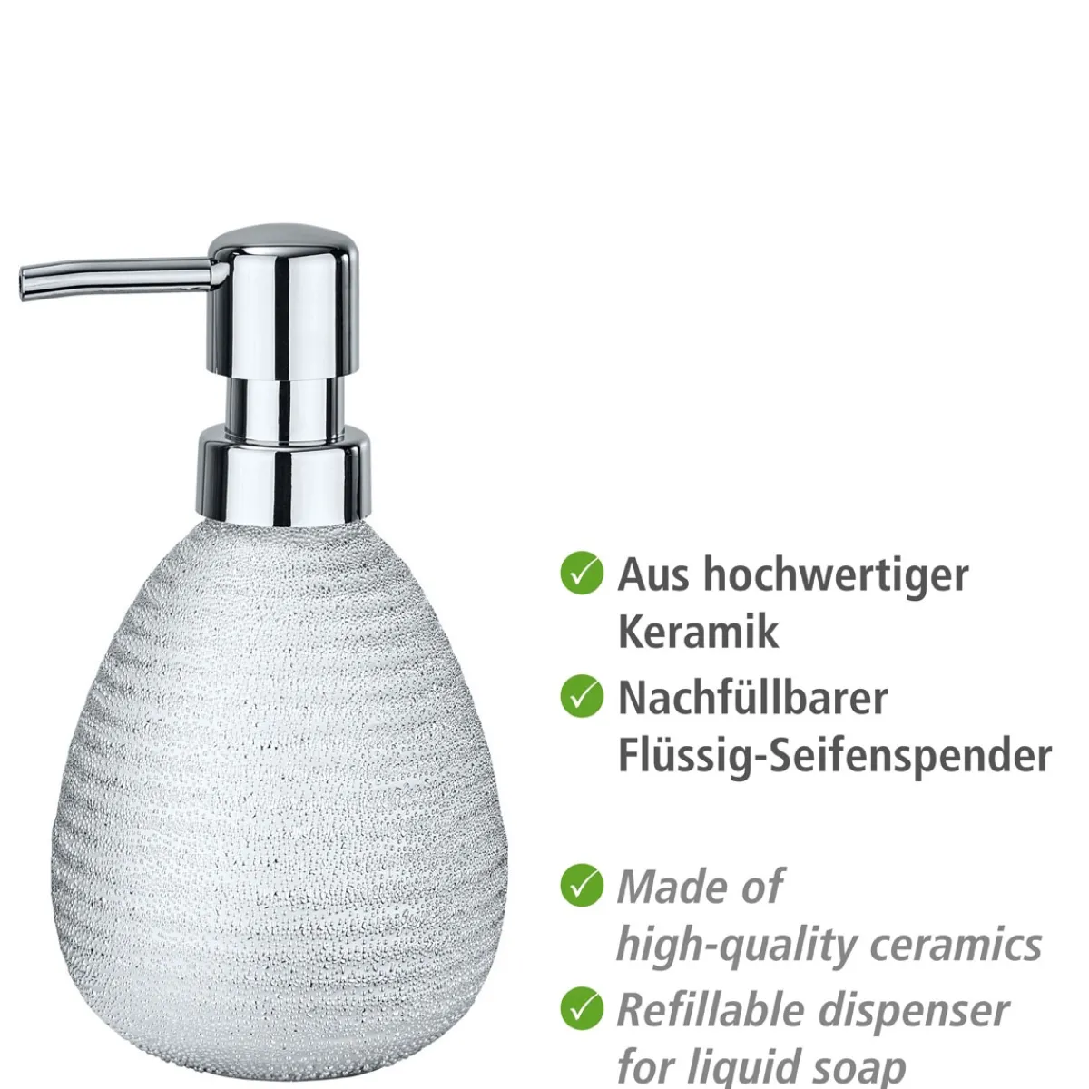 Best Wenko Seifenspender Polaris Juwel silber 390 ml