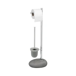 Clearance Wenko Stand WC-Garnitur Pebble Stone grau