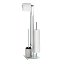 Wenko Stand WC-Garnitur Rivalta Edelstahl matt