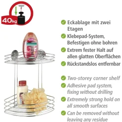Hot Wenko Turbo-Loc Eckregal 2 Ablagen