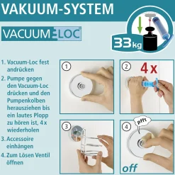 Discount Wenko Vacuum-Loc Eckregal Bari 2 Etagen