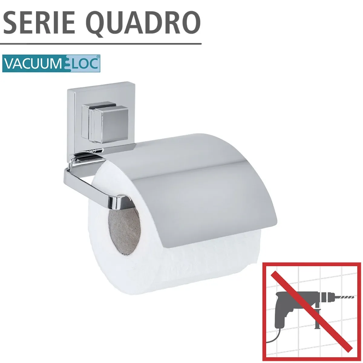 Clearance Wenko Vacuum-Loc Toilettenpapierhalter Cover Quadro